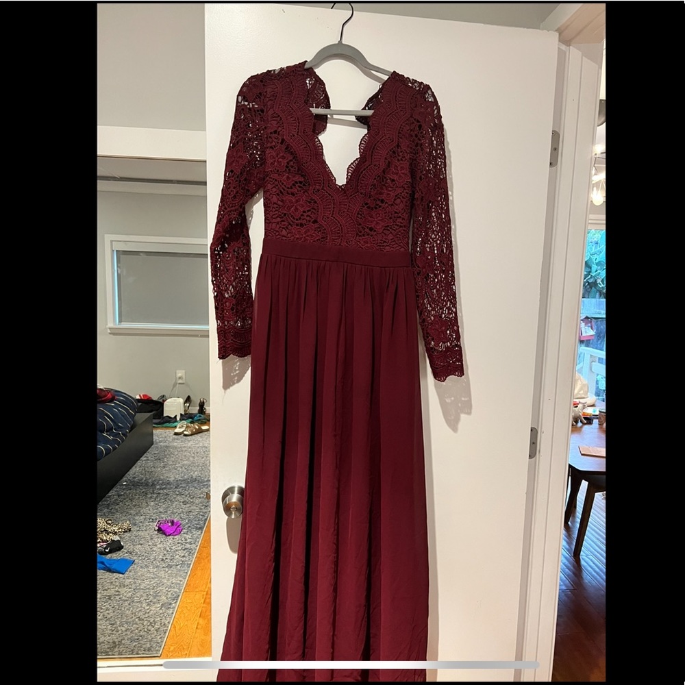 Lulus awaken my love burgundy dress